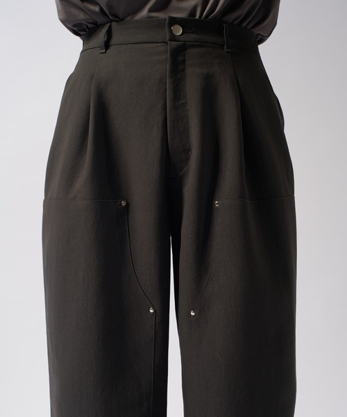 Lui's(ルイス)の「ダブルニーワイドスラックス(その他パンツ・メンズ・ブラック/チャコールグレー・M/S)」の18枚目の写真