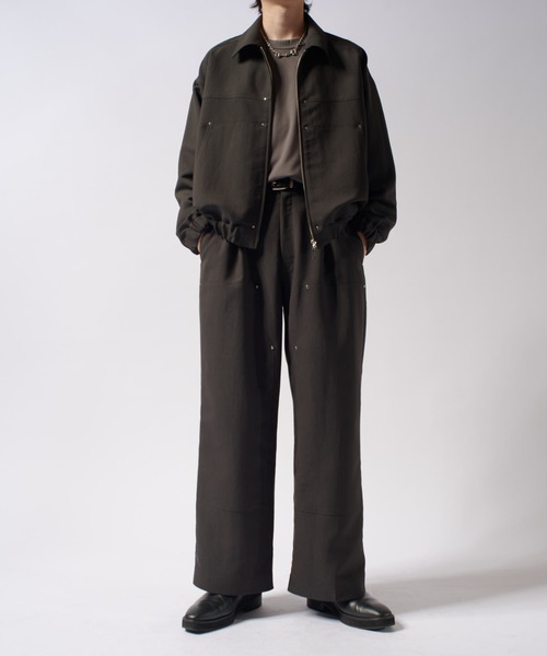 Lui's(ルイス)の「ダブルニーワイドスラックス(その他パンツ・メンズ・ブラック/チャコールグレー・M/S)」の11枚目の写真