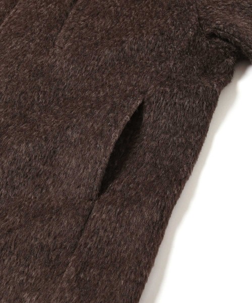 JUNRED(ジュンレッド)の「シャギーショートコート(ステンカラーコート・メンズ・ブラック/ダークブラウン・S/M/L)」の11枚目の写真