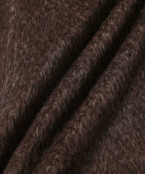 JUNRED(ジュンレッド)の「シャギーショートコート(ステンカラーコート・メンズ・ブラック/ダークブラウン・S/M/L)」の13枚目の写真