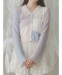 merry jenny | fog color blocking cardigan(カーディガン/ボレロ)