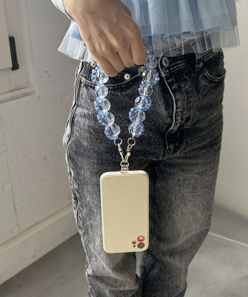 Casselini（キャセリーニ）の「【Casselini】パフィーフラワーハンドストラップ 245-110808（スマホグッズ・レディース・ホワイト/ブルー/ブラック・FREE）」の14枚目の写真