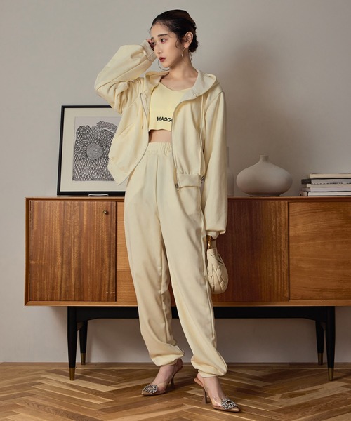 mybae(マイベイ)の「パーカー&キャミソール&パンツ3点セットアップ(Tシャツ/カットソー・レディース・ホワイト/グレー・FREE)」の10枚目の写真