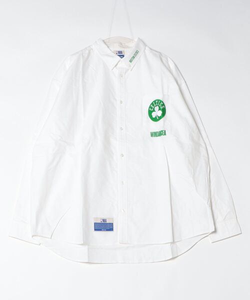 NBA（エヌビーエー）の「NBA x WDS OX SHIRT（シャツ/ブラウス・メンズ・グレー系/ネイビー系/ホワイト系/ブラック系・LARGE/X-LARGE/MEDIUM）」の11枚目の写真