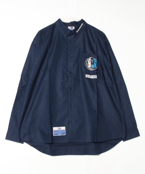 NBA（エヌビーエー）の「NBA x WDS OX SHIRT（シャツ/ブラウス・メンズ・グレー系/ネイビー系/ホワイト系/ブラック系・LARGE/X-LARGE/MEDIUM）」の13枚目の写真