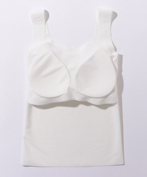 Lace Ladies(レースレディース)の「ソリッドカラー スクエアネック カップ付き ベーシック タンクトップ(タンクトップ・レディース・ブラック/モカ/ホワイト/グリーン・M/L/XL)」の6枚目の写真