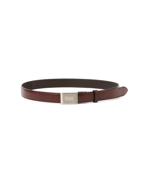 BEAMS+ ビームスプラス Plate Belt L ブラウン　Blown Plate Belt Dress Calf（ベルト）｜BEAMS PLUS（ビームスプラス