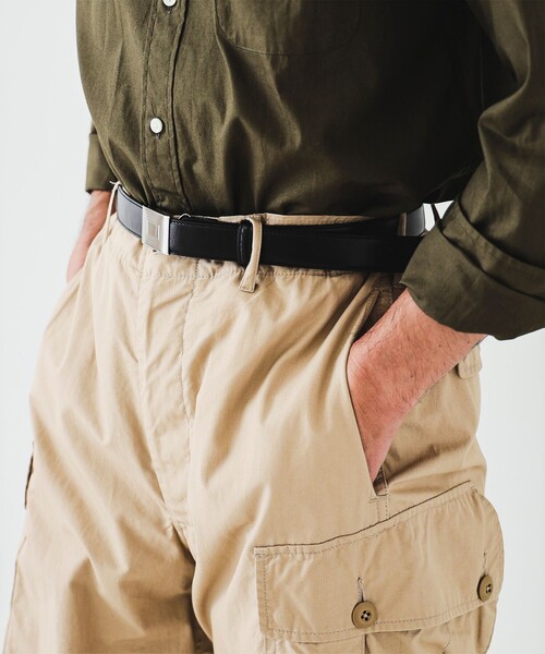 BEAMS PLUS(ビームスプラス)の「Plate Belt Dress Calf(ベルト・メンズ・ブラウン/ブラック・L(103cm)/S(87cm)/M(95cm))」の7枚目の写真