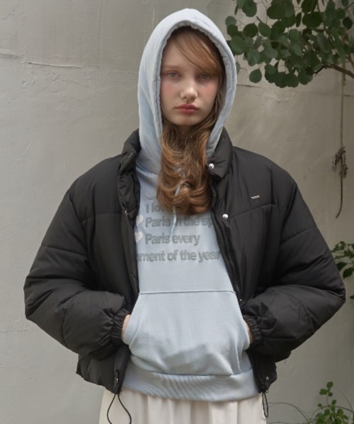 スタンドカラー中綿ショートジャケット / stand collar cotton batting