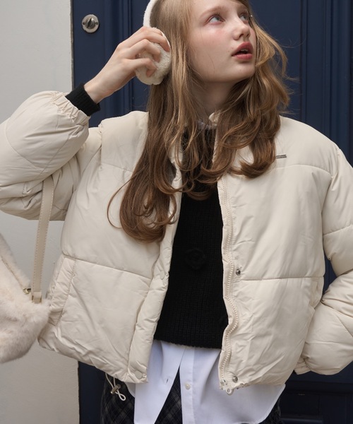 スタンドカラー中綿ショートジャケット / stand collar cotton batting