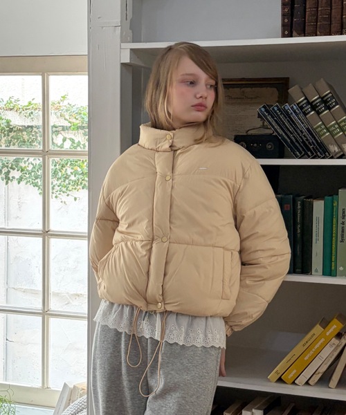 スタンドカラー中綿ショートジャケット / stand collar cotton batting