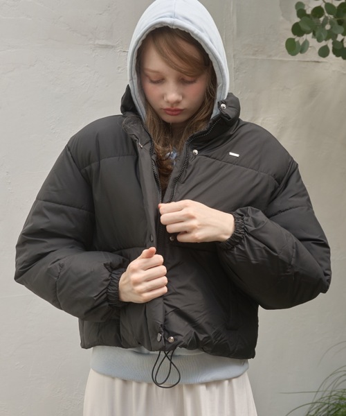 スタンドカラー中綿ショートジャケット / stand collar cotton batting