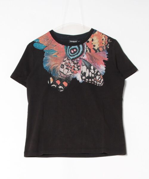 デシグアル Desigual COLLAGE LLYLACROIX Tシャツショートスリーブ （グレー/ブラック） デシグアル Desigual COLLAGE LLYLACROIX Tシャツショート