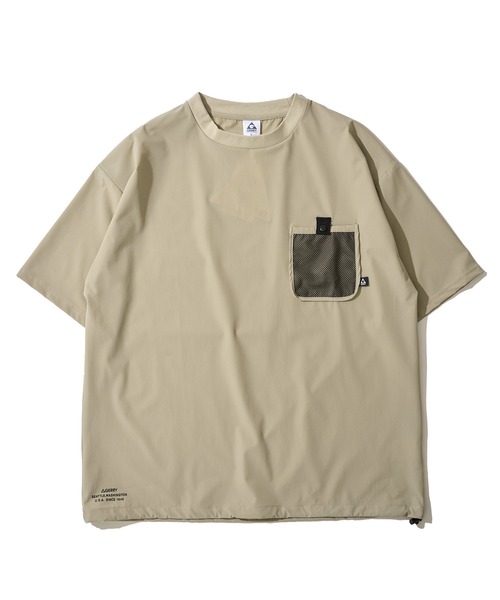 GERRY（ジェリー）の「【GERRY/ジェリー】接触冷感ストレッチナイロン メッシュポケット付き ショートスリーブTシャツ（Tシャツ/カットソー・メンズ・カーキ/グレイッシュベージュ/ブラック・X-LARGE/LARGE/MEDIUM）」の7枚目の写真