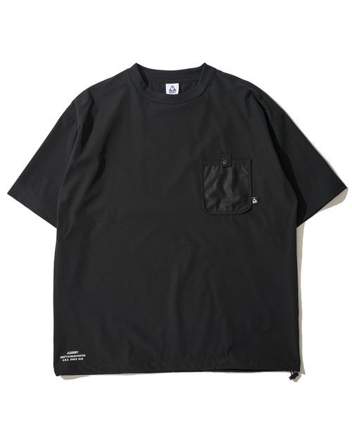 GERRY（ジェリー）の「【GERRY/ジェリー】接触冷感ストレッチナイロン メッシュポケット付き ショートスリーブTシャツ（Tシャツ/カットソー・メンズ・カーキ/グレイッシュベージュ/ブラック・X-LARGE/LARGE/MEDIUM）」の4枚目の写真