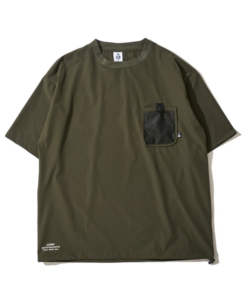 GERRY（ジェリー）の「【GERRY/ジェリー】接触冷感ストレッチナイロン メッシュポケット付き ショートスリーブTシャツ（Tシャツ/カットソー・メンズ・カーキ/グレイッシュベージュ/ブラック・X-LARGE/LARGE/MEDIUM）」の10枚目の写真