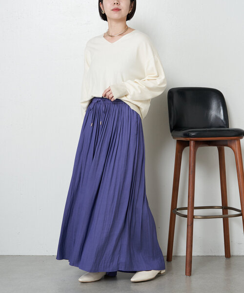 Jena espace merveilleux（ジェナ　エスパスメルヴェイユ）の「【新色登場】【低身長サイズ】プリーツスカーチョ（その他パンツ・レディース・パープル/ベージュ/チャコールグレー/ネイビー/ブルー系その他/ライトグレー・FREE）」の13枚目の写真