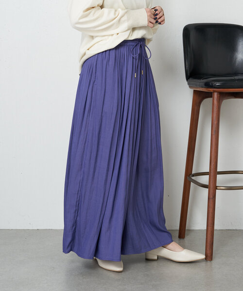 Jena espace merveilleux（ジェナ　エスパスメルヴェイユ）の「【新色登場】【低身長サイズ】プリーツスカーチョ（その他パンツ・レディース・パープル/ベージュ/チャコールグレー/ネイビー/ブルー系その他/ライトグレー・FREE）」の16枚目の写真