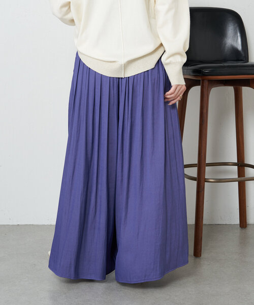 Jena espace merveilleux（ジェナ　エスパスメルヴェイユ）の「【新色登場】【低身長サイズ】プリーツスカーチョ（その他パンツ・レディース・パープル/ベージュ/チャコールグレー/ネイビー/ブルー系その他/ライトグレー・FREE）」の17枚目の写真
