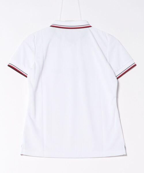 TOMMY HILFIGER GOLF（トミー ヒルフィガー ゴルフ）の「ﾌﾛﾝﾄﾛｺﾞ ﾎﾜｲﾄｶﾗｰ半袖ﾎﾟﾛ（ポロシャツ・レディース・ネイビー/ホワイト/ピンク/ブラック・L/M/S/LL）」の20枚目の写真
