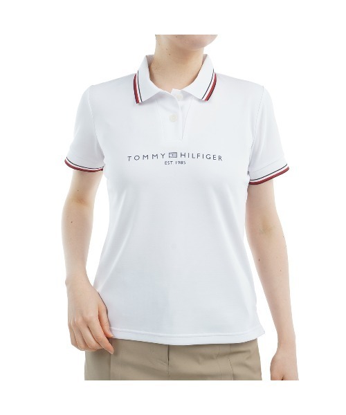 【送料関税無料】 ﾌﾛﾝﾄﾛｺﾞ ﾎﾜｲﾄｶﾗｰ半袖ﾎﾟﾛ（ポロシャツ）｜TOMMY HILFIGER GOLF メンズウェア