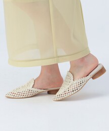 BEAMS HEART | 【3色展開】ペーパーレース編み ミュールサンダル(22.5~24.5cm)(サンダル)