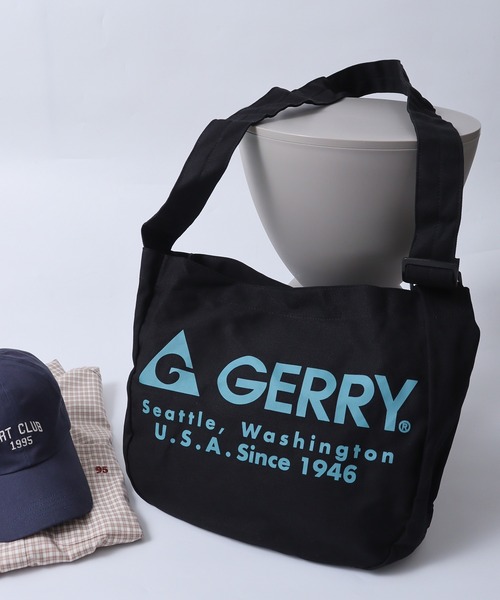 GERRY（ジェリー）の「GERRY キャンバス ニュースペーパーバッグ 男女兼用（ショルダーバッグ・メンズ・アイボリー/ブラック・FREE）」の2枚目の写真