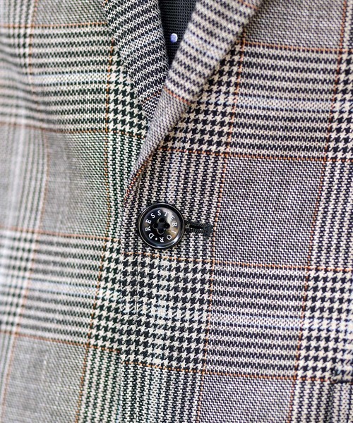 DRESSTERIOR(ドレステリア)の「◆ウールコットン グレンチェックジャケット(テーラードジャケット・メンズ・ブラウン系2・94/91/92/90)」の11枚目の写真