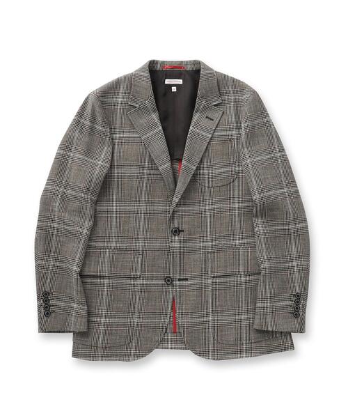 DRESSTERIOR(ドレステリア)の「◆ウールコットン グレンチェックジャケット(テーラードジャケット・メンズ・ブラウン系2・94/91/92/90)」の15枚目の写真