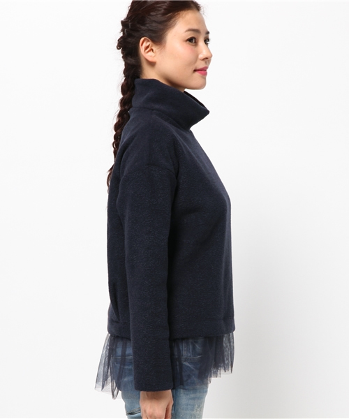 SEVENDAYS=SUNDAY（セブンデイズサンデイ）の「インナー付オフタートルプルオーバー（Tシャツ/カットソー・レディース・チャコールグレー/ネイビー/キャメル・MEDIUM/LARGE）」の5枚目の写真