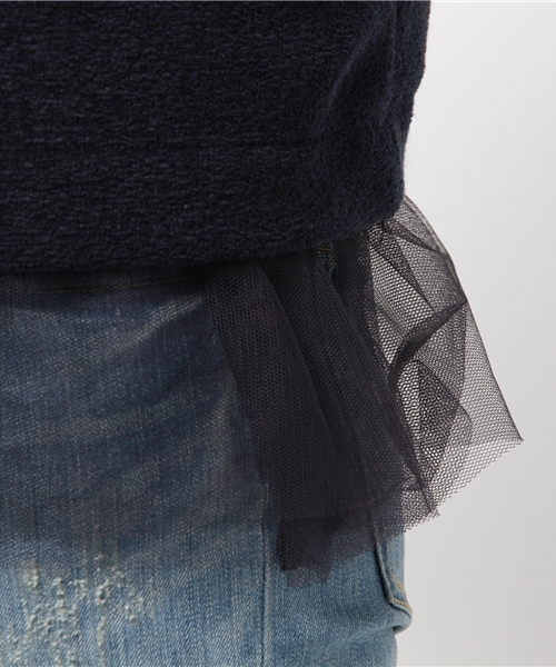 SEVENDAYS=SUNDAY（セブンデイズサンデイ）の「インナー付オフタートルプルオーバー（Tシャツ/カットソー・レディース・チャコールグレー/ネイビー/キャメル・MEDIUM/LARGE）」の9枚目の写真