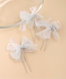 ANEMONE | ラメシアーリボンUピン[3本セット](その他ヘアアクセサリー)