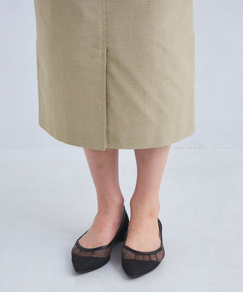 green label relaxing（グリーンレーベルリラクシング）の「［size SHORTあり］キチントボトムス Iライン スリム タイト スカート（スカート・レディース・ベージュ/ブラック/オリーブ・40/38/36/SHORT）」の13枚目の写真