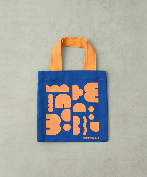 BIRTHDAY BAR（バースデイバー）の「コットンミニスクエアフラットバッグ（トートバッグ・レディース・アイボリー/グリーン/ネイビー/オレンジ・0）」の2枚目の写真