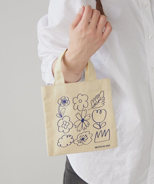 コットンミニスクエアフラットバッグ（トートバッグ）｜BIRTHDAY BAR