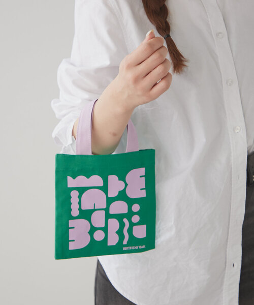 BIRTHDAY BAR（バースデイバー）の「コットンミニスクエアフラットバッグ（トートバッグ・レディース・アイボリー/グリーン/ネイビー/オレンジ・0）」の18枚目の写真