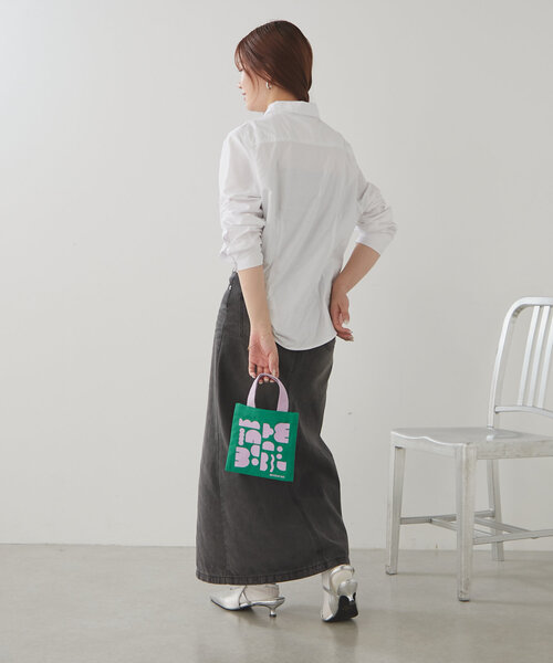 BIRTHDAY BAR（バースデイバー）の「コットンミニスクエアフラットバッグ（トートバッグ・レディース・アイボリー/グリーン/ネイビー/オレンジ・0）」の19枚目の写真