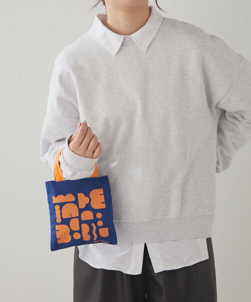 BIRTHDAY BAR（バースデイバー）の「コットンミニスクエアフラットバッグ（トートバッグ・レディース・アイボリー/グリーン/ネイビー/オレンジ・0）」の21枚目の写真