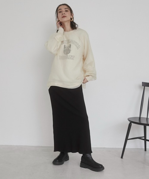 ANGIE（アンジー）の「オーガンジー シアートップス/プルオーバー（Tシャツ/カットソー・レディース・ブラック/アイボリー/ライトグレー・FREE）」の7枚目の写真