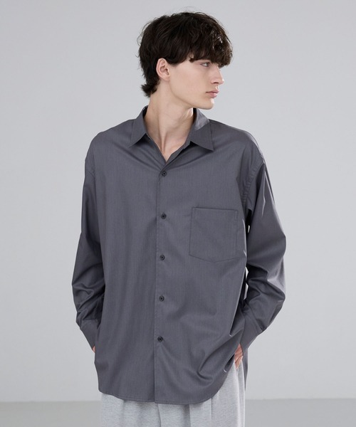 LUENNA(ルエナ)の「【LUENNA】 Wide Collar Loose Fit Shirt /ワイドカラー ルーズフィット シャツ(シャツ/ブラウス・メンズ・ライトブルー/ブラック系1/ホワイト/チャコールグレー/ブラック系2・L/M/S)」の19枚目の写真
