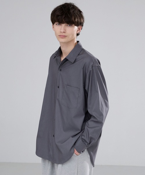LUENNA(ルエナ)の「【LUENNA】 Wide Collar Loose Fit Shirt /ワイドカラー ルーズフィット シャツ(シャツ/ブラウス・メンズ・ライトブルー/ブラック系1/ホワイト/チャコールグレー/ブラック系2・L/M/S)」の21枚目の写真