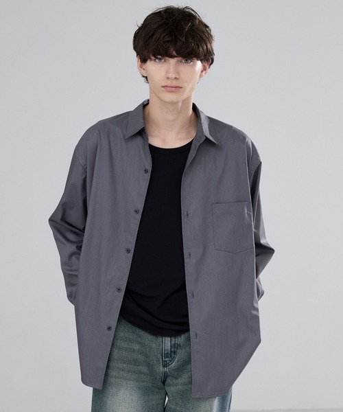 LUENNA Wide Collar Loose Fit Shirt — рубашка с широким воротником, свободный крой