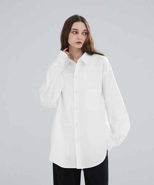 LUENNA(ルエナ)の「【LUENNA】 Wide Collar Loose Fit Shirt /ワイドカラー ルーズフィット シャツ(シャツ/ブラウス・メンズ・ライトブルー/ブラック系1/ホワイト/チャコールグレー/ブラック系2・L/M/S)」の6枚目の写真