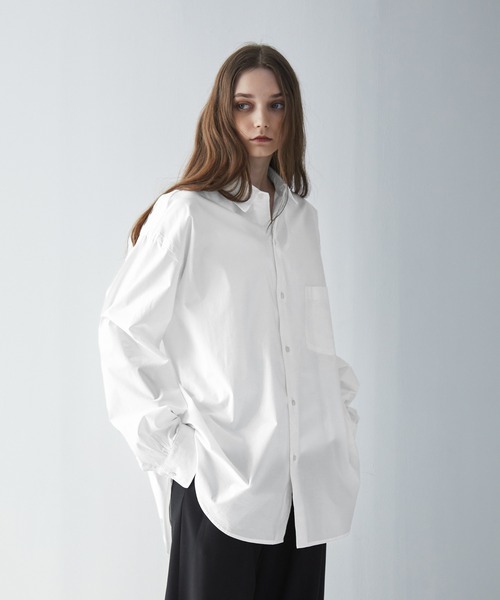 大人女性の LUENNA】 ルーズ /ワイドカラー Shirt Fit Loose Collar Wide トップス