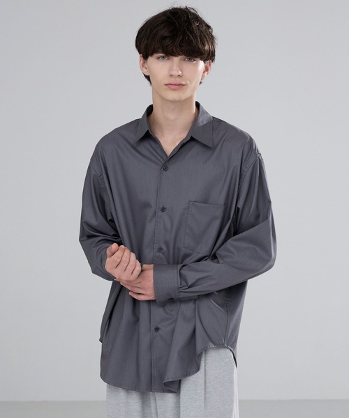 LUENNA(ルエナ)の「【LUENNA】 Wide Collar Loose Fit Shirt /ワイドカラー ルーズフィット シャツ(シャツ/ブラウス・メンズ・ライトブルー/ブラック系1/ホワイト/チャコールグレー/ブラック系2・L/M/S)」の10枚目の写真