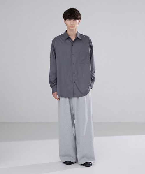 LUENNA(ルエナ)の「【LUENNA】 Wide Collar Loose Fit Shirt /ワイドカラー ルーズフィット シャツ(シャツ/ブラウス・メンズ・ライトブルー/ブラック系1/ホワイト/チャコールグレー/ブラック系2・L/M/S)」の11枚目の写真