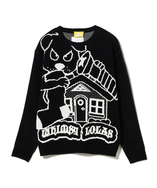 BEAMS T（ビームスティー）の「WHIMSY SOCKS × LOLAS / BLOOD SWEATER（ニット/セーター・メンズ・ブラック・M/XL）」の2枚目の写真
