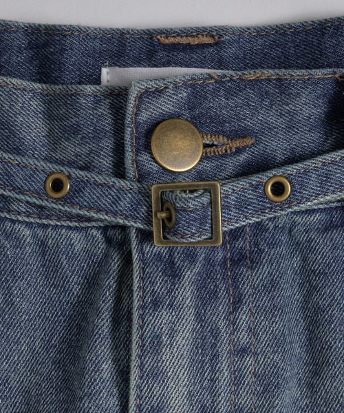 MUHET（ミュエータ）の「belted curve denim pants / ベルト付きカーブデニムパンツ（デニムパンツ・レディース・ライトインディゴブルー/インディゴブルー/ブラック/ブルー系その他・LARGE/MEDIUM/SMALL）」の15枚目の写真