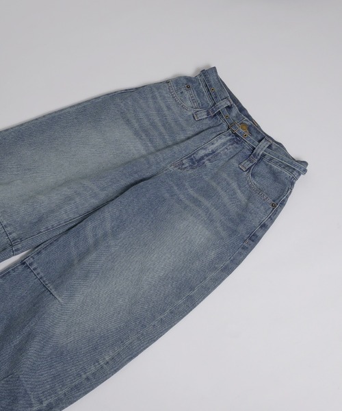 MUHET（ミュエータ）の「belted curve denim pants / ベルト付きカーブデニムパンツ（デニムパンツ・レディース・ライトインディゴブルー/インディゴブルー/ブラック/ブルー系その他・LARGE/MEDIUM/SMALL）」の21枚目の写真