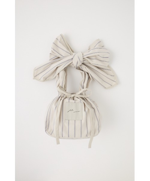 M_（エムアンダーバー）の「【M_】 STRIPE TAPETIE 巾着 (S)（ショルダーバッグ・レディース・マルチ・FREE）」の5枚目の写真